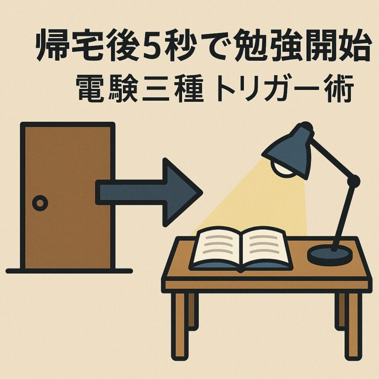 【電験三種】仕事後すぐ勉強！5秒でモードに入るトリガー術
