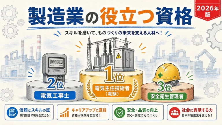 製造業で本当に役立つ資格ランキングTOP15｜2026年版・年収と将来性をデータで徹底比較