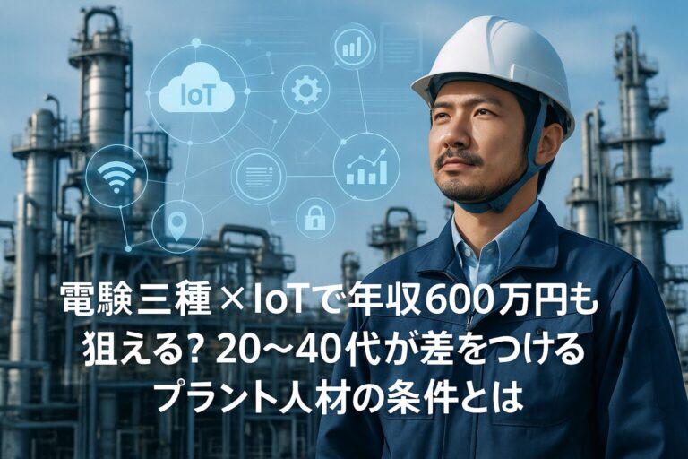 【電験三種×IoT】年収600万円を狙う！プラント人材の条件