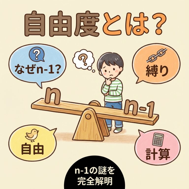 自由度とは？｜「なぜn-1で割るのか」を中学生でも分かるように解説