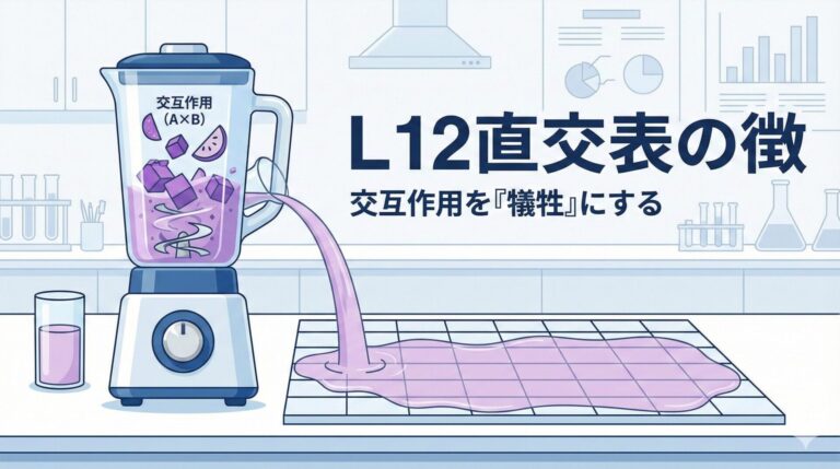 【実験計画法】L12直交表の特徴｜交互作用を「犠牲」にして最強の効率を手に入れる