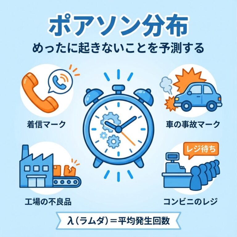 ポアソン分布とは？公式と使える条件、二項分布との違いを例題で図解｜確率の計算ツール付き