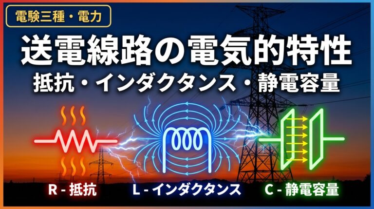 送電線路の電気的特性｜抵抗・インダクタンス・静電容量を初心者向けに徹底解説
