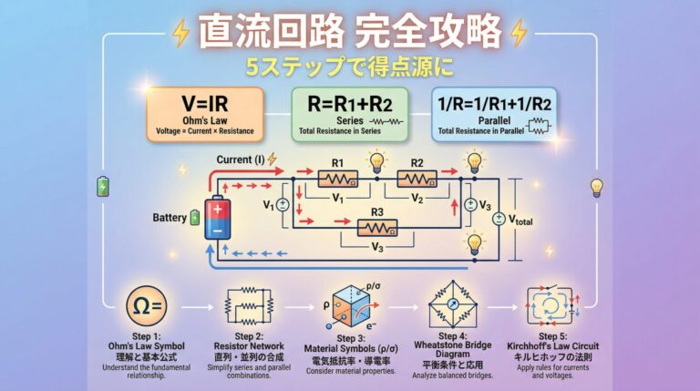 直流回路を完全攻略｜オームの法則から複雑回路まで5ステップで得点源にする