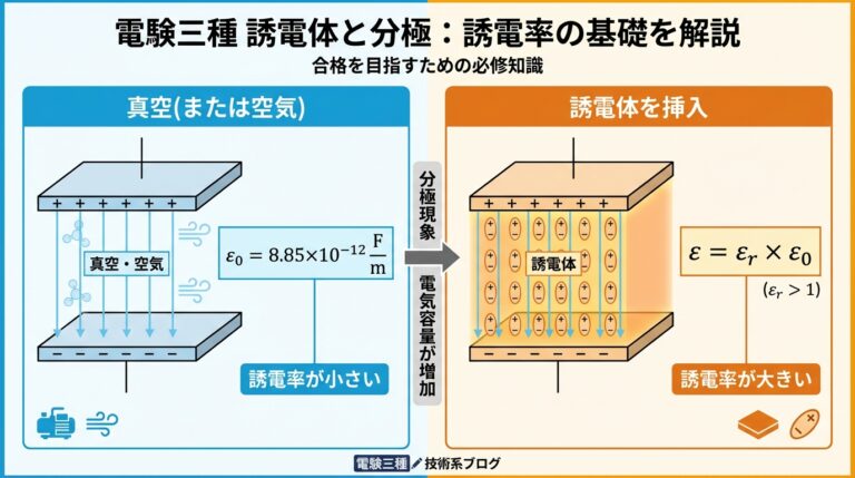 誘電体とは？誘電率・比誘電率と分極をやさしく図解｜計算ツール付き