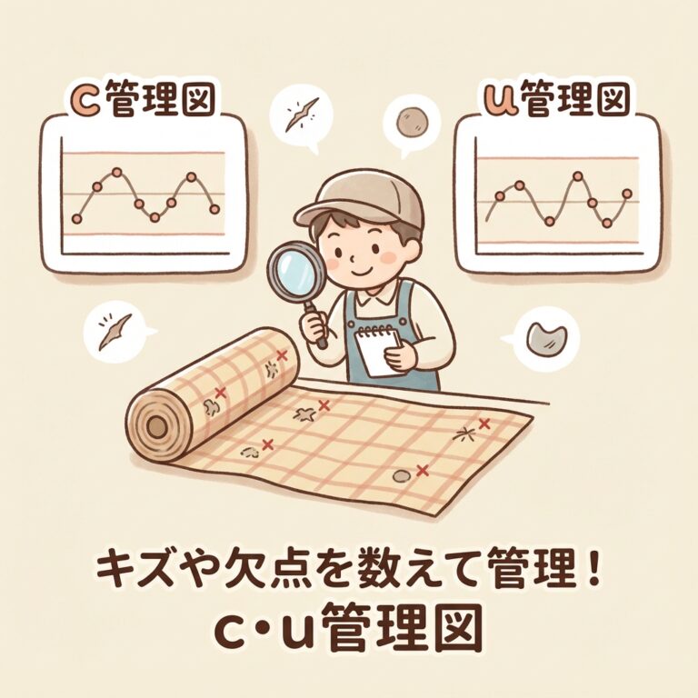 c管理図・u管理図の作り方｜不適合数の管理方法