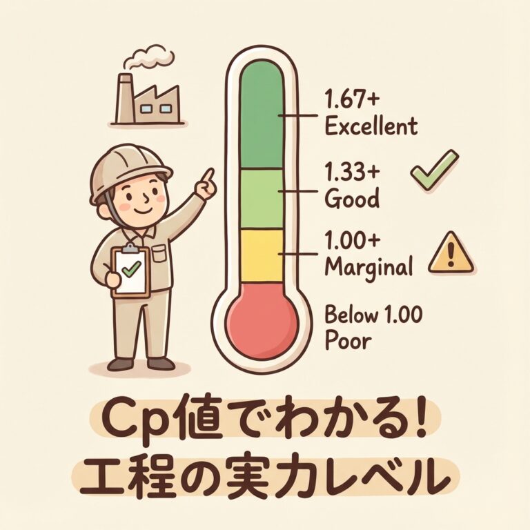 Cpk（工程能力指数）とは？判定基準1.33と計算式・不良率を解説