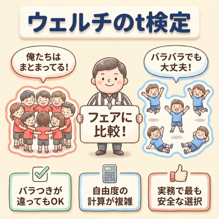 ウェルチのt検定｜バラつきが違う2群を比較する方法