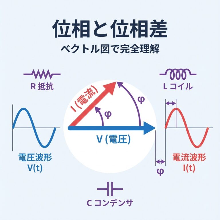 位相と位相差とは？進み・遅れをベクトル図でスッキリ理解