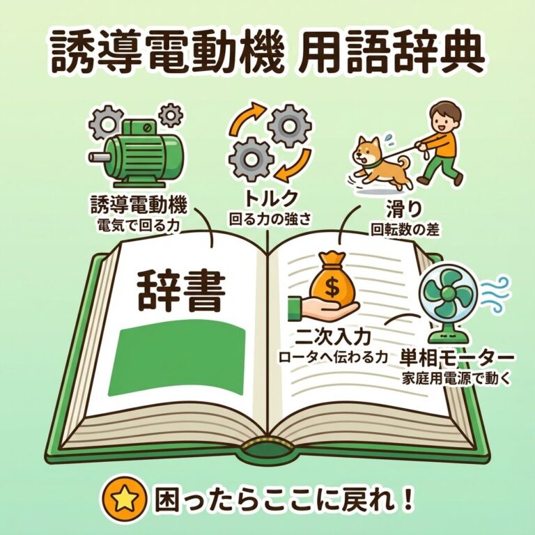 誘導電動機の用語辞典｜難解ワードを「たとえ話」でスッキリ理解