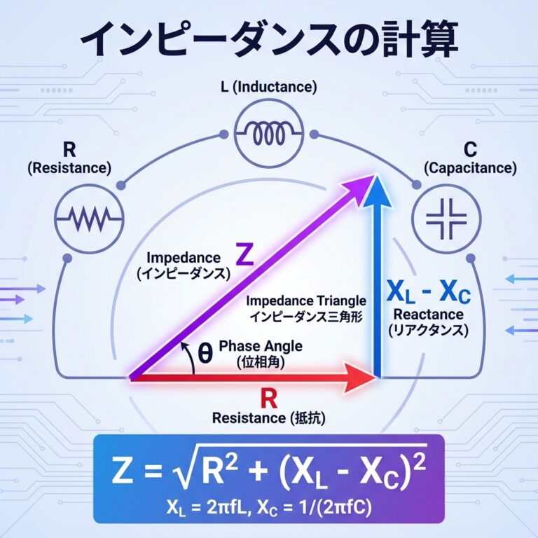 インピーダンスとは？抵抗との違いと求め方を図解｜計算ツール付き