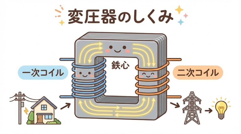 変圧器とは？仕組みと基本原理を図解｜電磁誘導から巻数比まで