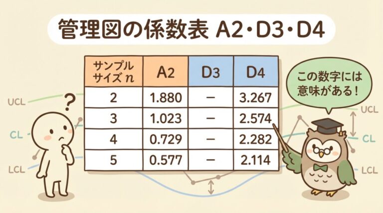管理図の係数表A2・D3・D4とは？意味と使い方を完全解説