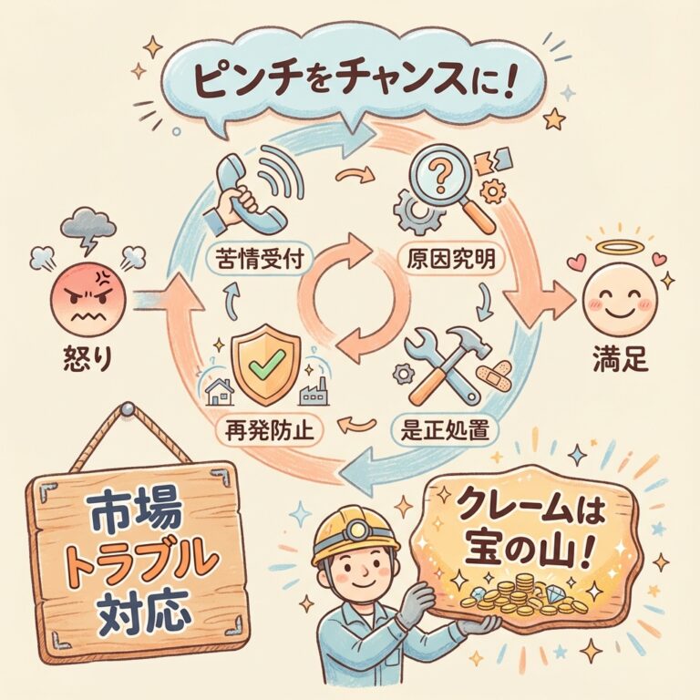 市場トラブル対応と苦情処理｜クレームを品質改善につなげる