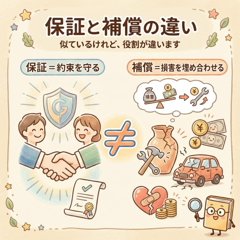 保証と補償の違い｜品質保証における責任の考え方