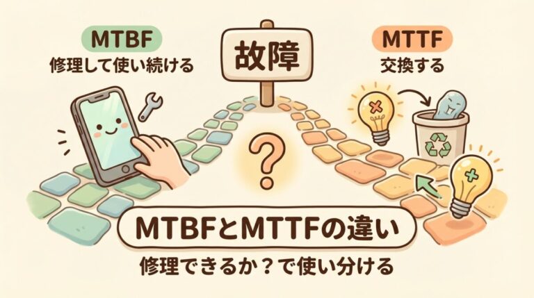 MTBFとMTTFの違い｜"修理できるか"で使い分ける2つの指標を完全理解