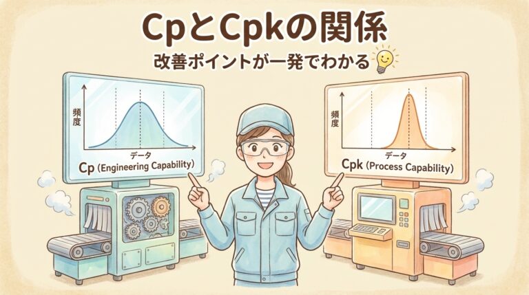 Cp=Cpkのとき平均は問題ない？工程能力指数の「かたより度k」で改善ポイントを見抜く方法