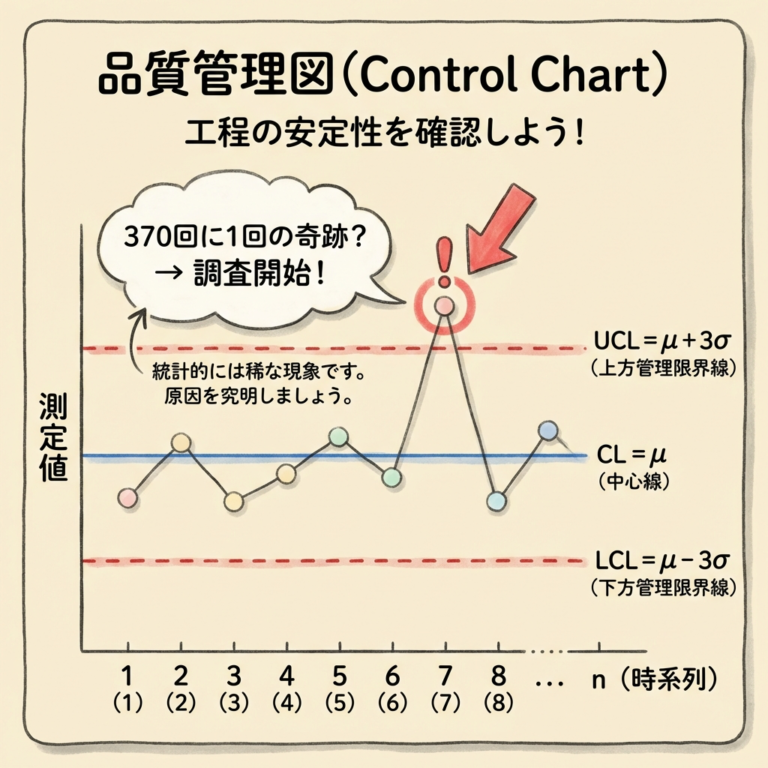 【QC検定】管理図の3σ法とは？なぜ±3σで管理限界を引くのか - soloblog
