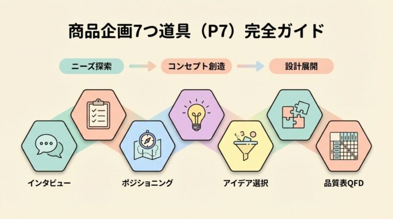 商品企画7つ道具（P7）を徹底図解｜実務で使えるマーケティング手法の全体像