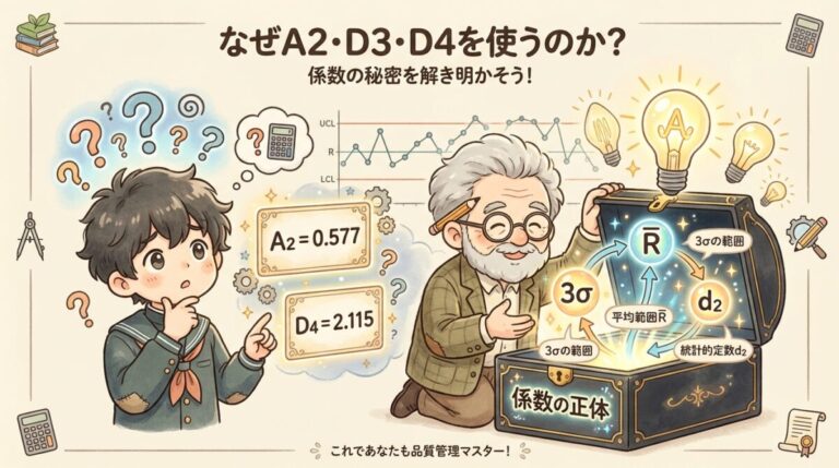 なぜA2・D3・D4を使うのか？管理図係数の導出原理をイメージで理解