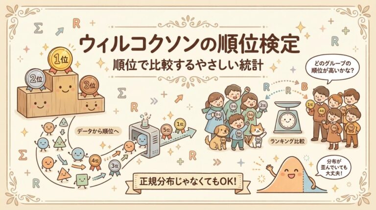 ウィルコクソンの順位検定とは？「順位」で比べるノンパラメトリック検定をやさしく解説