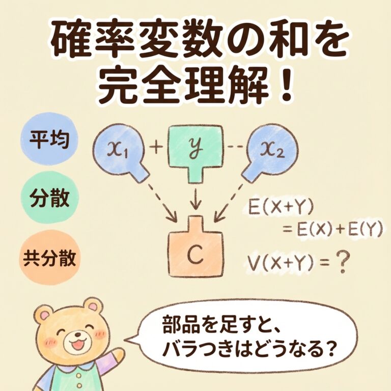 確率変数の和の平均・分散・共分散｜部品組立問題を完全攻略