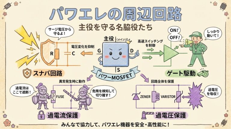 パワエレに必要な周辺回路まとめ｜スナバ回路・ゲート駆動・保護回路を「なぜ必要か」から徹底解説