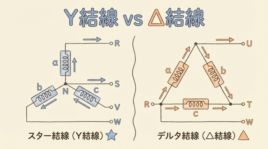 スター結線とデルタ結線の違い|Y結線・Δ結線の特徴とメリット・デメリットを徹底比較【三相交流回路 第4回】 - soloblog