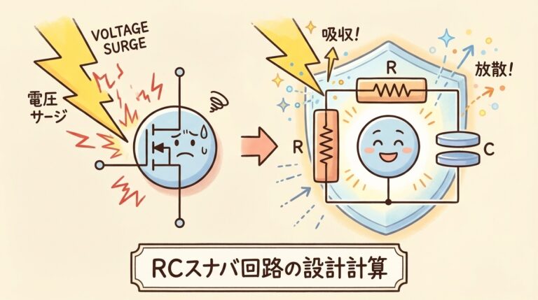 RCスナバ回路の設計計算｜抵抗値とコンデンサ容量の決め方