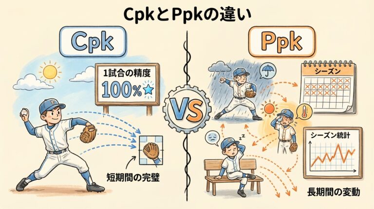 CpkとPpkの違い｜「練習では上手いのに本番で失敗する」工程の正体を暴く