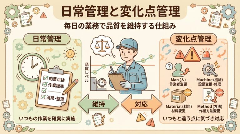 日常管理と変化点管理｜毎日の業務で品質を維持する仕組みを完全図解