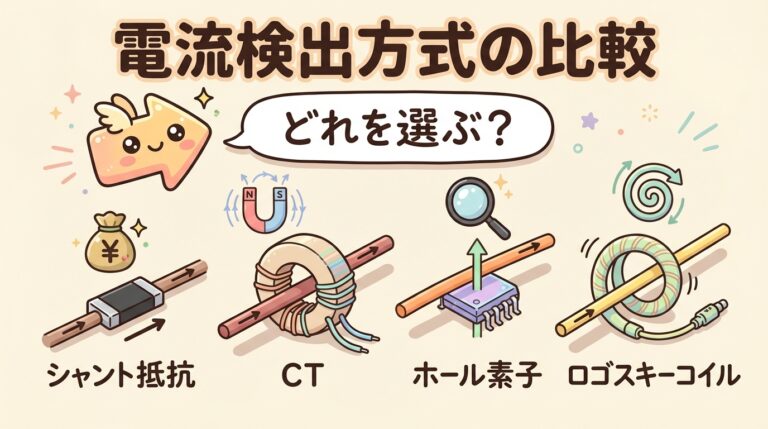 【完全図解】電流検出方式の比較｜シャント・CT・ホール素子・ロゴスキーコイルの選び方