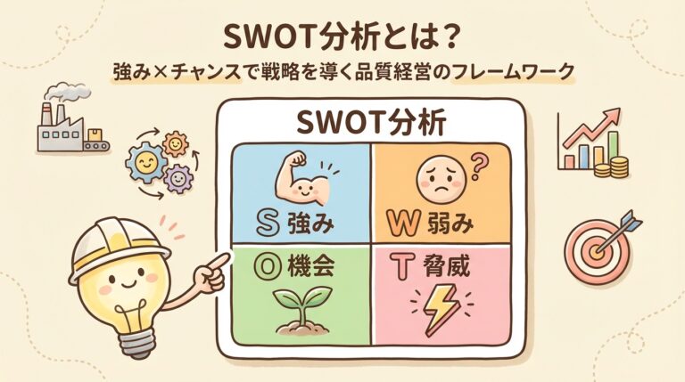 SWOT分析とは？書き方と製造業の例を4象限テンプレートで解説