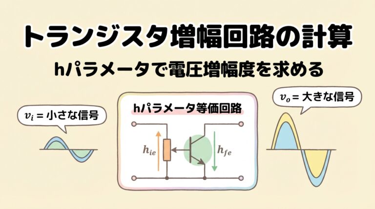 トランジスタ増幅回路の計算｜hパラメータ等価回路で電圧増幅度を求める方法