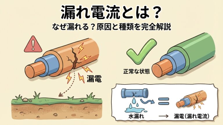 漏れ電流とは？なぜ漏れる？原因と種類を図解｜「見えない電流」の正体をやさしく解説