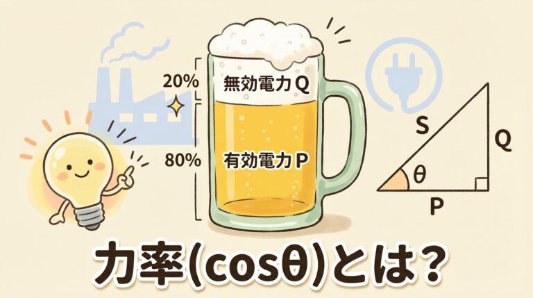力率とは？cosθの意味と求め方・改善のしくみを図解｜計算ツール付き