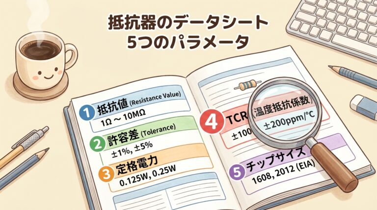 抵抗器のデータシートの読み方｜抵抗値・許容差・定格電力・TCR・サイズの見方