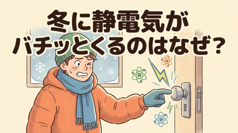 冬に静電気がバチッとくるのはなぜ？｜原因と仕組みを中学生でもわかるように徹底解説
