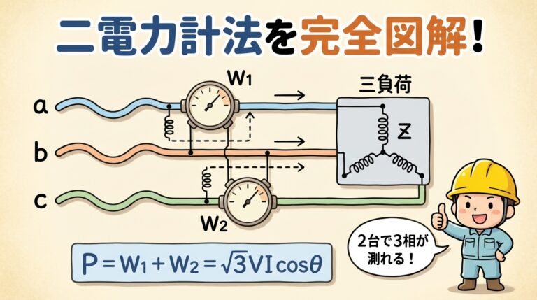 二電力計法とは？｜三相電力の測定原理を「レジの会計」で完全図解