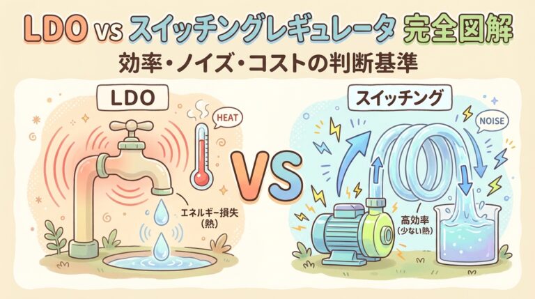 LDOとスイッチングレギュレータの使い分け｜効率・ノイズ・コストの判断基準