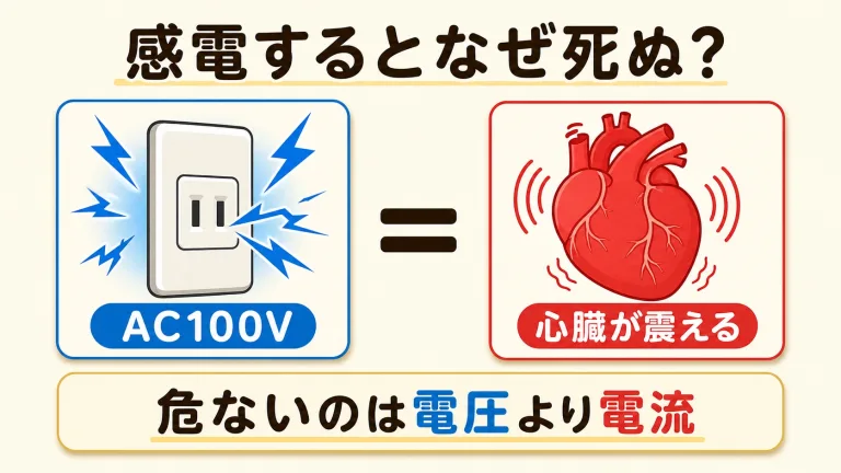 AC100Vで感電するとなぜ死ぬ？1次側と2次側を分ける本当の理由