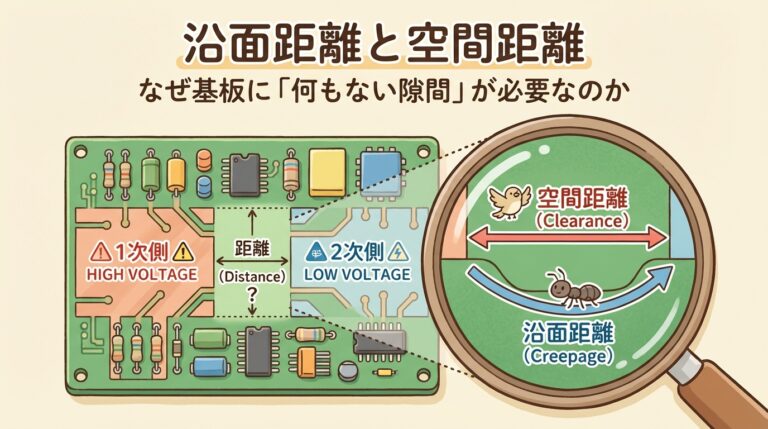 沿面距離とは？空間距離との違いと決め方、スリットの効果を図解｜判定ツール付き