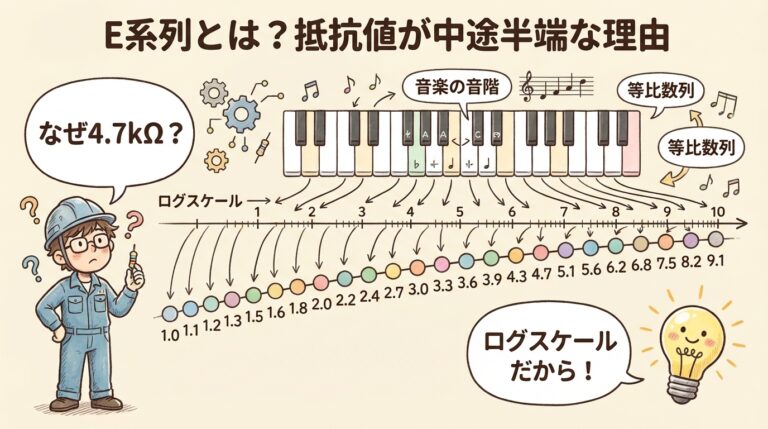E系列とは？E24系列の抵抗値一覧と4.7kΩ・9.1kΩが中途半端な理由