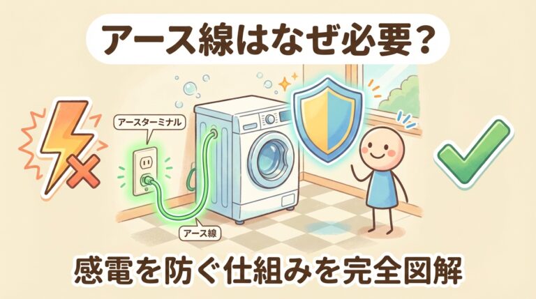 アース線とは？なぜ必要か、つけないとどうなるかと感電を防ぐ仕組み