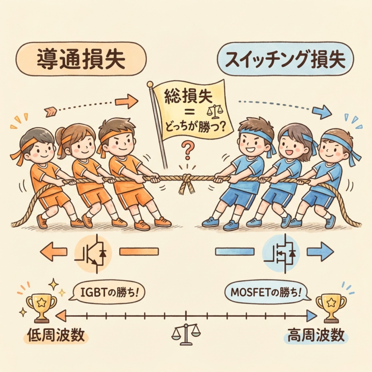 【完全図解】IGBT vs MOSFETの使い分け|損失計算と選定フローチャートで「どっちを使うか」を即決する - soloblog