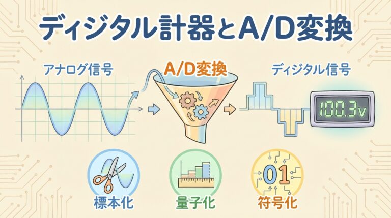 ディジタル計器とA/D変換｜標本化・量子化・符号化を初心者向けに図解