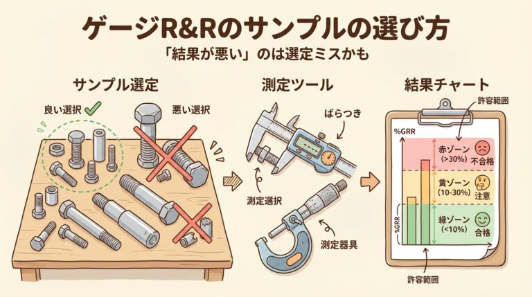 ゲージR&amp;Rのサンプルの選び方｜「結果が悪い」のは測定器のせいじゃなく選定ミスかもしれない