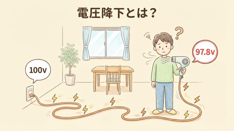 電圧降下とは？原因と計算式・許容値をやさしく図解｜計算ツール付き