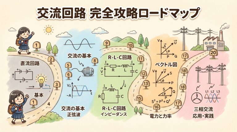 交流回路の学習ロードマップ｜初心者が得点源にする20ステップの学習順序