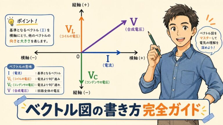 ベクトル図の書き方完全ガイド｜電圧と電流を矢印で一発理解